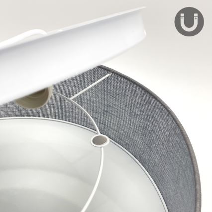 Loftlampe SIRJA 2xE27/15W/230V Ø 45 cm grå