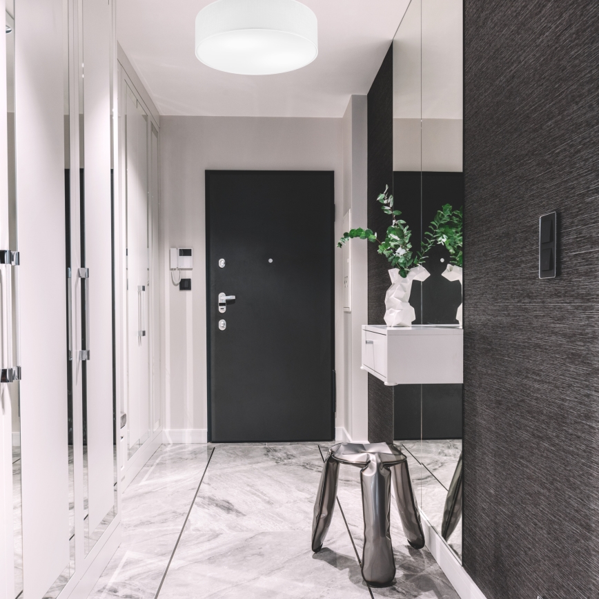 Loftlampe SIRJA 2xE27/15W/230V Ø 45 cm hvid