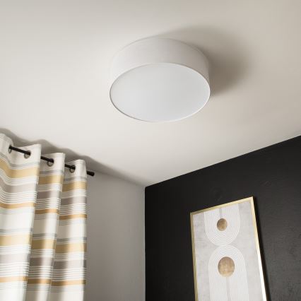 Loftlampe SIRJA 2xE27/15W/230V Ø 45 cm hvid
