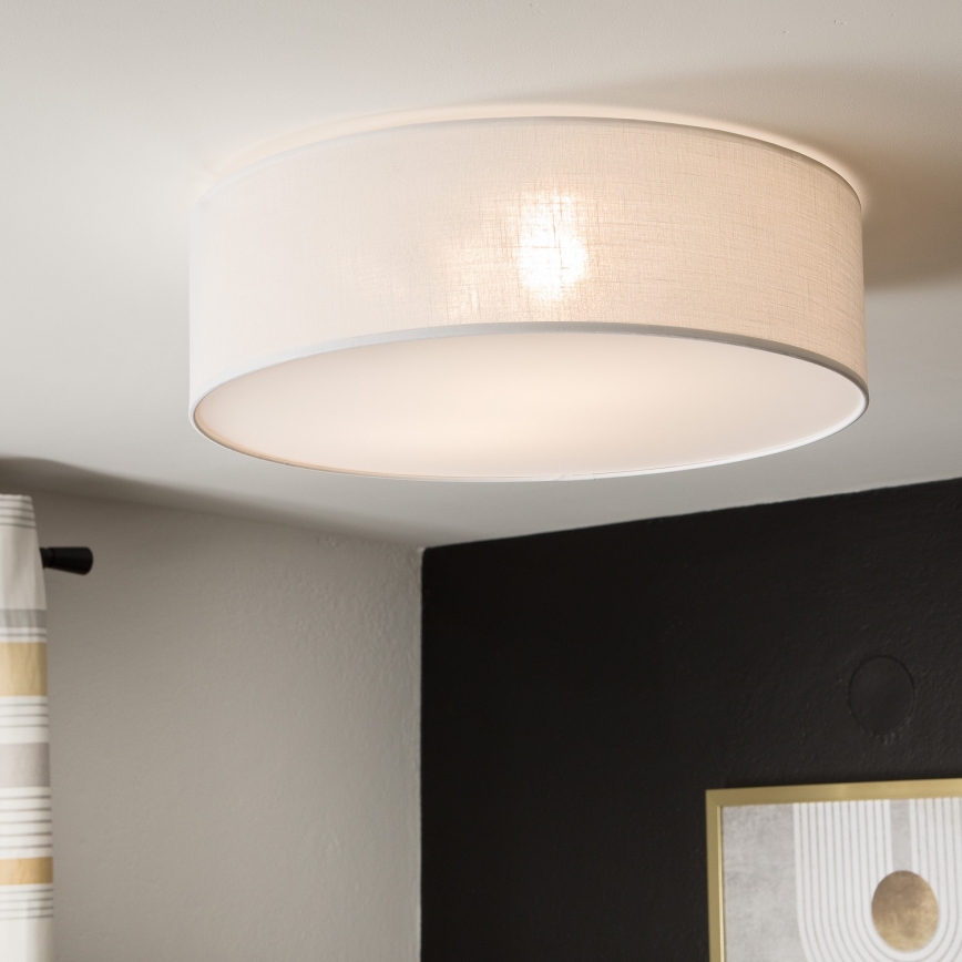 Loftlampe SIRJA 2xE27/15W/230V Ø 45 cm hvid