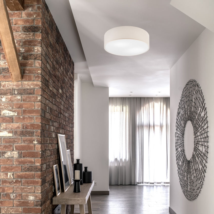 Loftlampe SIRJA 2xE27/60W/230V diam. 45 cm cremefarvet