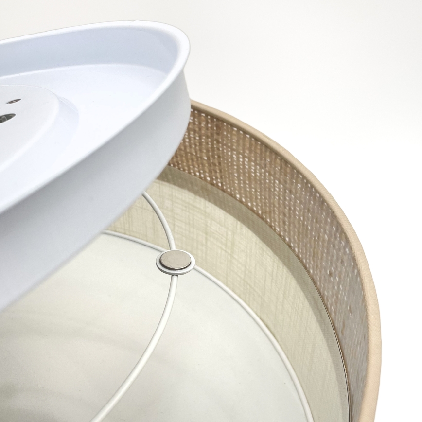 Loftlampe SIRJA BOHO 2xE27/15W/230V Ø 45 cm beige/creme