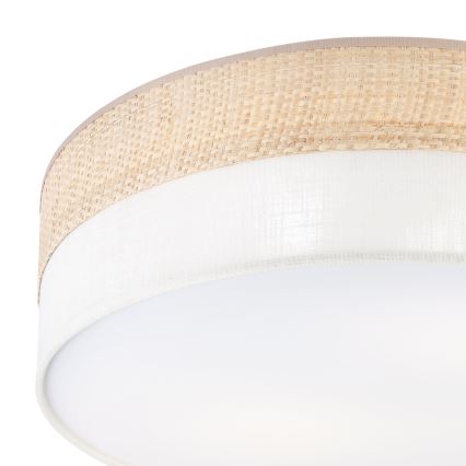 Loftlampe SIRJA BOHO 2xE27/15W/230V Ø 45 cm beige/creme