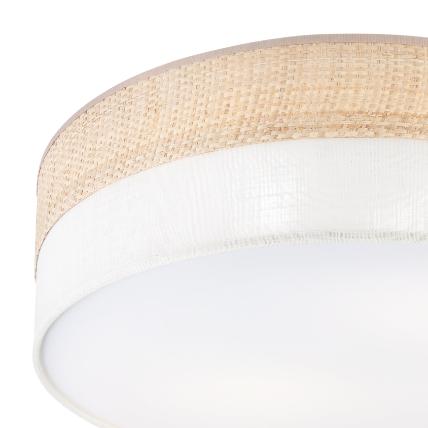 Loftlampe SIRJA BOHO 2xE27/15W/230V Ø 45 cm beige/creme