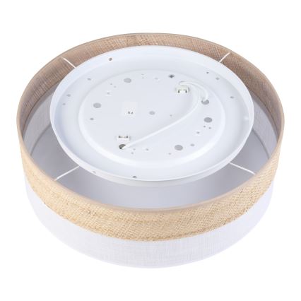 Loftlampe SIRJA BOHO 2xE27/15W/230V Ø 45 cm beige/hvid