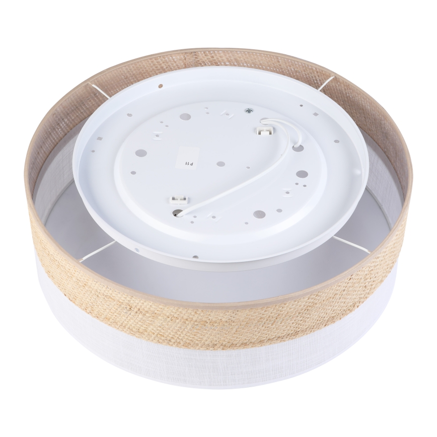 Loftlampe SIRJA BOHO 2xE27/15W/230V Ø 45 cm beige/hvid