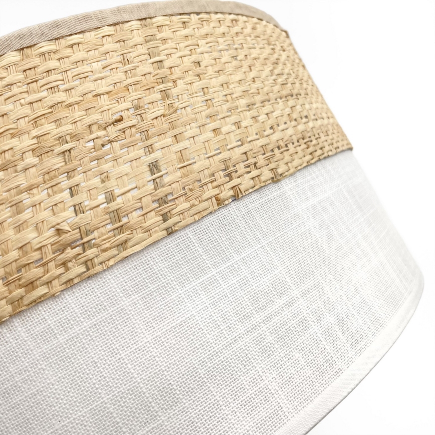 Loftlampe SIRJA BOHO 2xE27/15W/230V Ø 45 cm beige/hvid