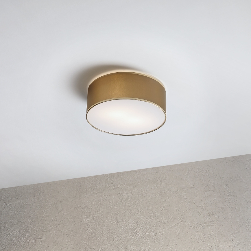 Loftlampe SIRJA DOUBLE 2xE14/15W/230V Ø 35 cm brun/guldfarvet