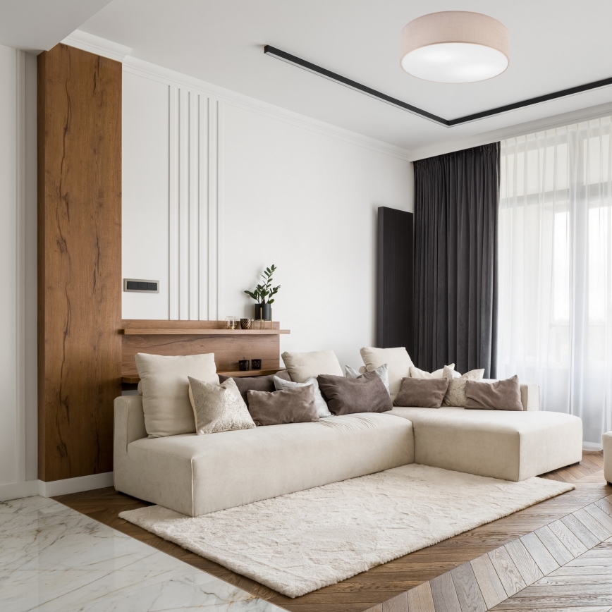 Loftlampe SIRJA DOUBLE 4xE27/15W/230V diameter 45 cm beige