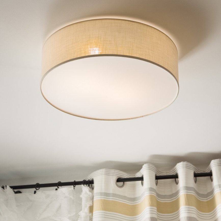 Loftlampe SIRJA DOUBLE 4xE27/15W/230V diameter 45 cm cremefarvet
