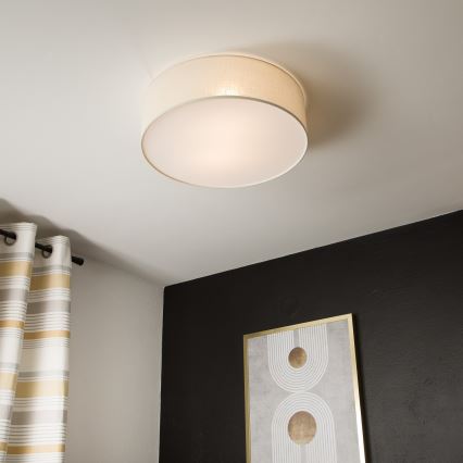 Loftlampe SIRJA DOUBLE 4xE27/15W/230V diameter 45 cm cremefarvet