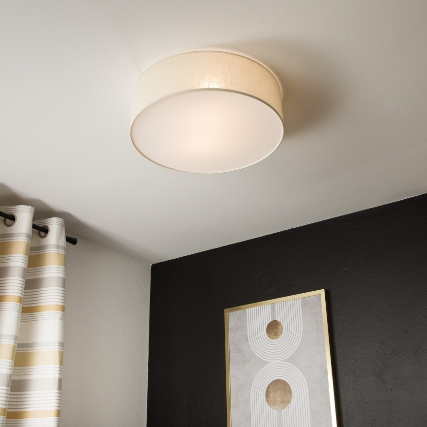 Loftlampe SIRJA DOUBLE 4xE27/15W/230V diameter 45 cm cremefarvet