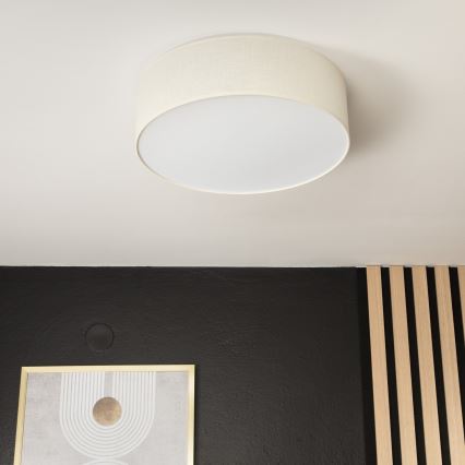 Loftlampe SIRJA DOUBLE 4xE27/15W/230V diameter 45 cm cremefarvet
