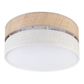 Loftlampe SIRJA DOUBLE BOHO 2xE14/15W/230V Ø 35 cm beige/creme