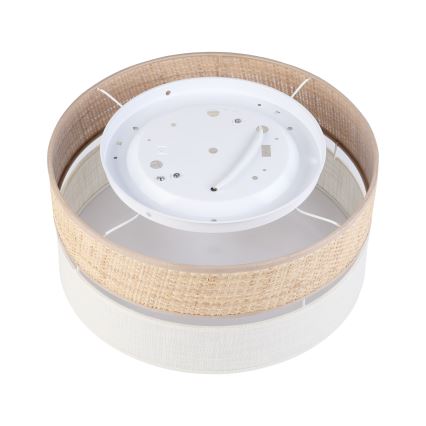 Loftlampe SIRJA DOUBLE BOHO 2xE14/15W/230V Ø 35 cm beige/creme