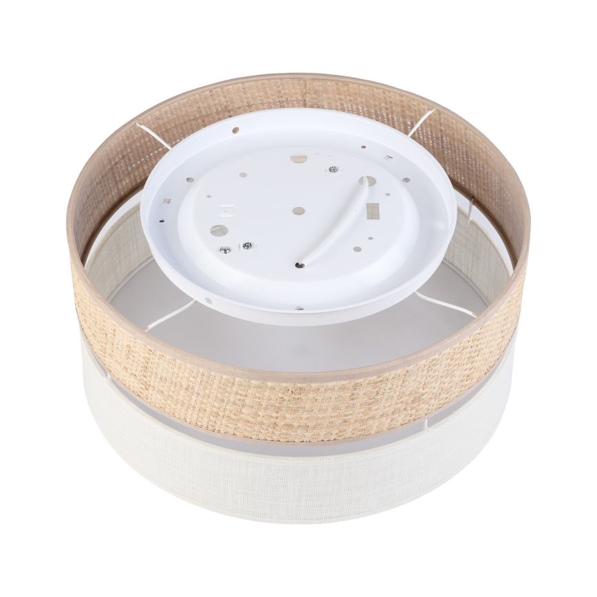 Loftlampe SIRJA DOUBLE BOHO 2xE14/15W/230V Ø 35 cm beige/creme