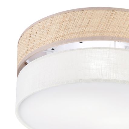 Loftlampe SIRJA DOUBLE BOHO 2xE14/15W/230V Ø 35 cm beige/creme