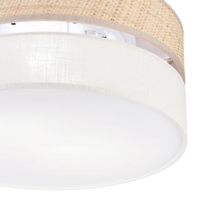 Loftlampe SIRJA DOUBLE BOHO 2xE14/15W/230V Ø 35 cm beige/creme