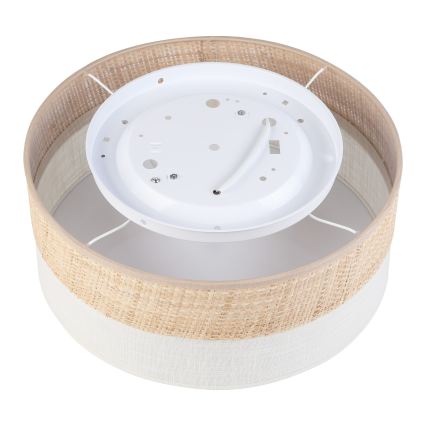 Loftlampe SIRJA DOUBLE BOHO 2xE14/15W/230V Ø 35 cm beige/creme