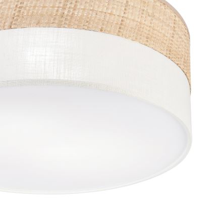 Loftlampe SIRJA DOUBLE BOHO 2xE14/15W/230V Ø 35 cm beige/creme