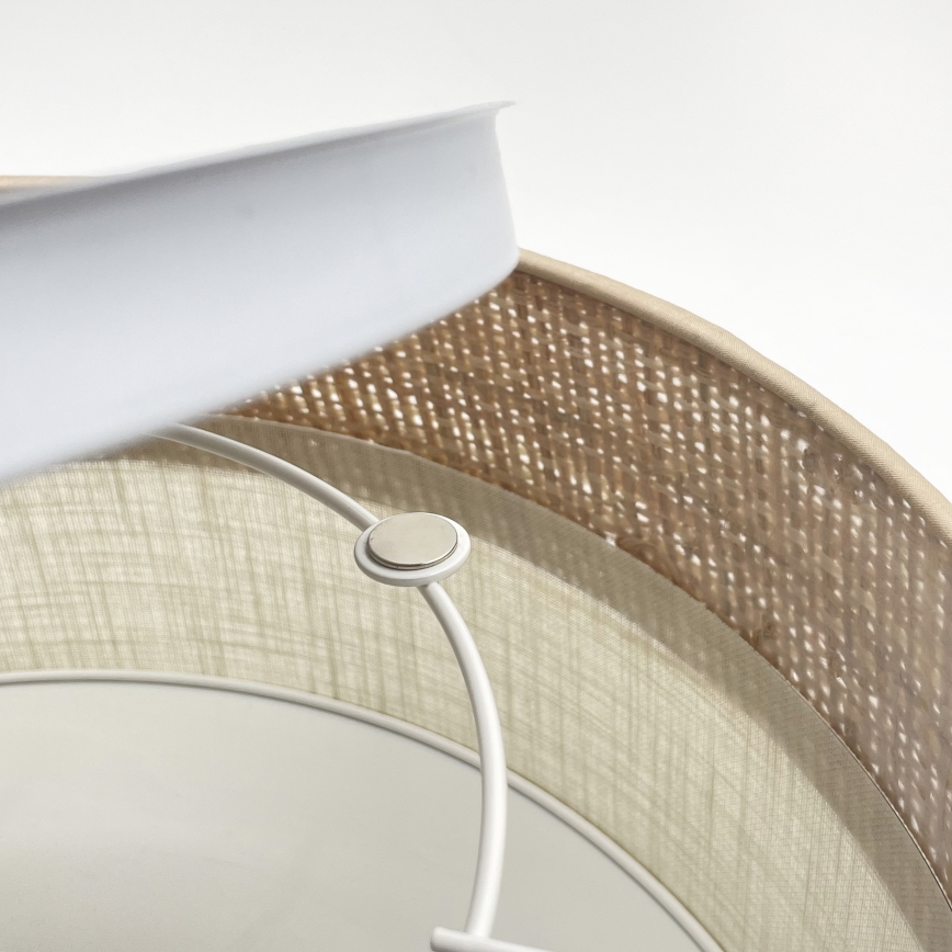 Loftlampe SIRJA DOUBLE BOHO 2xE14/15W/230V Ø 35 cm beige/creme