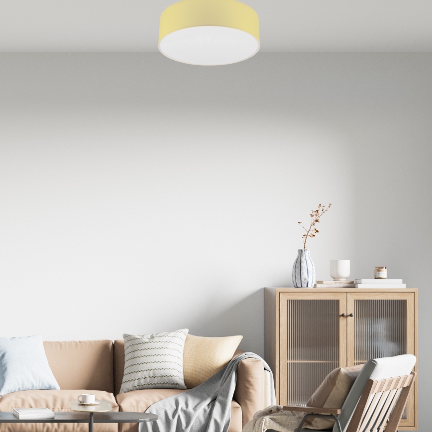 Loftlampe SIRJA PASTEL 2xE27/15W/230V Ø 45 cm gul