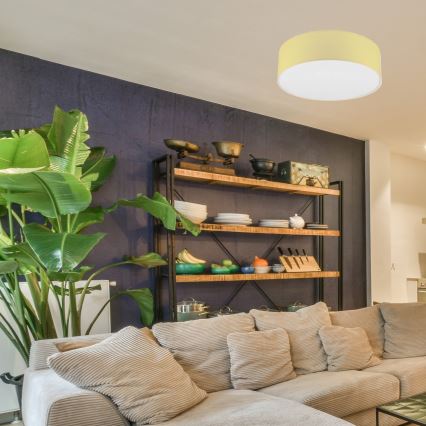 Loftlampe SIRJA PASTEL 2xE27/15W/230V Ø 45 cm gul