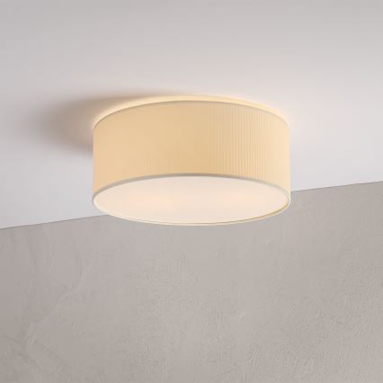 Loftlampe SIRJA PLISADO 2xE27/15W/230V Ø 35 cm cremefarvet