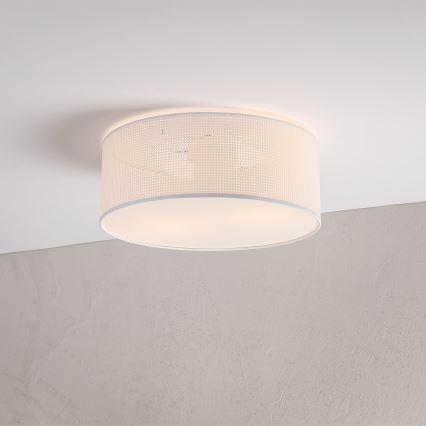 Loftlampe SIRJA PLISADO 2xE27/15W/230V Ø 35 cm hvid