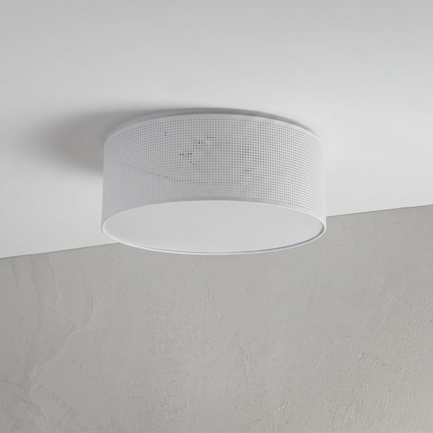 Loftlampe SIRJA PLISADO 2xE27/15W/230V Ø 35 cm hvid