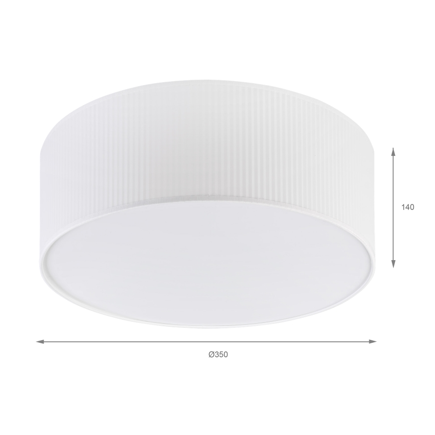 Loftlampe SIRJA PLISADO 2xE27/15W/230V Ø 35 cm hvid
