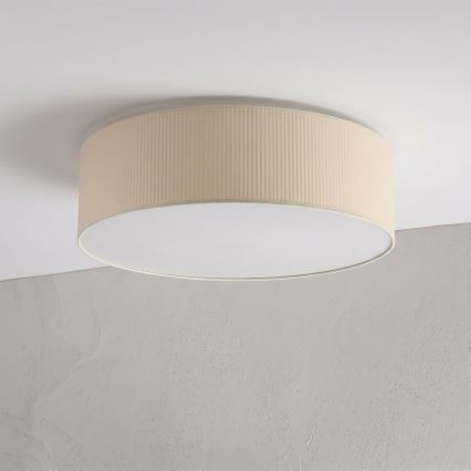 Loftlampe SIRJA PLISADO 4xE27/15W/230V Ø 45 cm cremefarvet