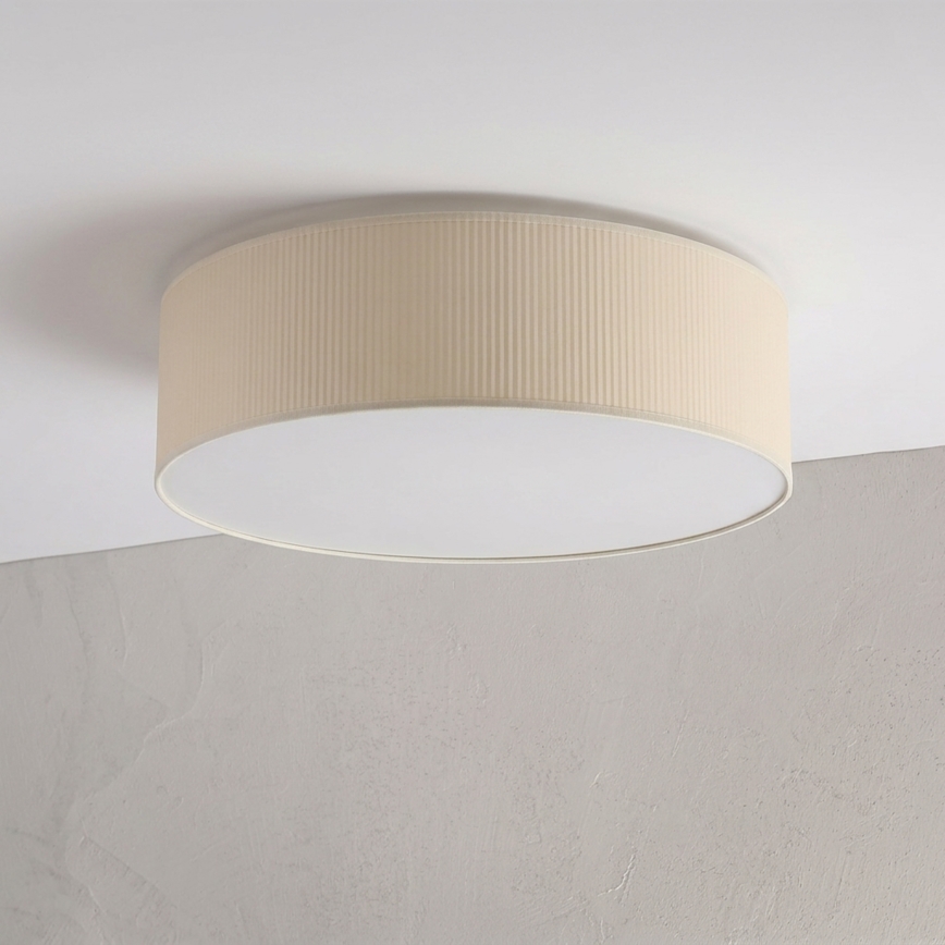 Loftlampe SIRJA PLISADO 4xE27/15W/230V Ø 45 cm cremefarvet