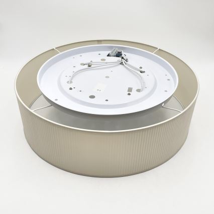 Loftlampe SIRJA PLISADO 4xE27/15W/230V Ø 45 cm cremefarvet