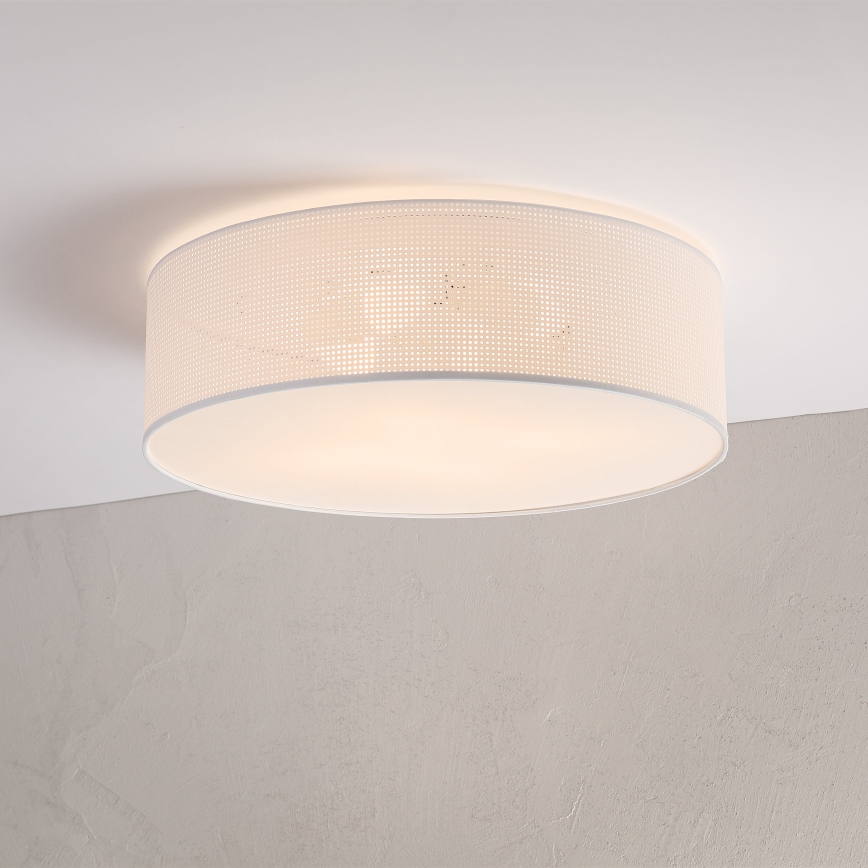 Loftlampe SIRJA PLISADO 4xE27/15W/230V Ø 45 cm hvid