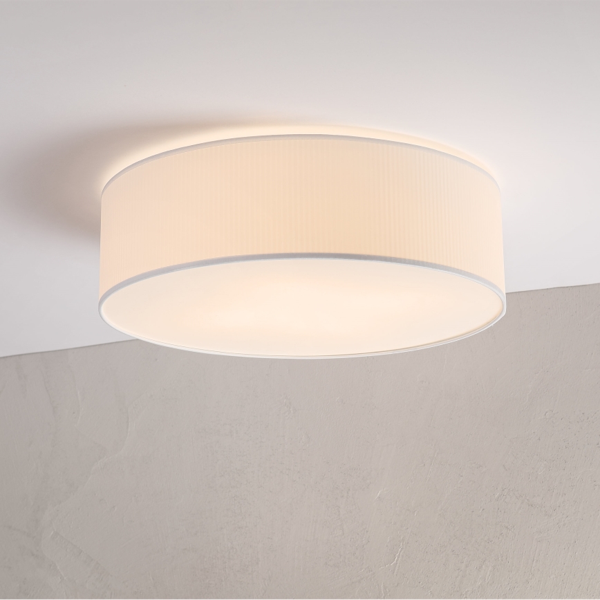 Loftlampe SIRJA PLISADO 4xE27/15W/230V Ø 45 cm hvid