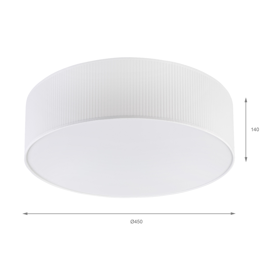 Loftlampe SIRJA PLISADO 4xE27/15W/230V Ø 45 cm hvid