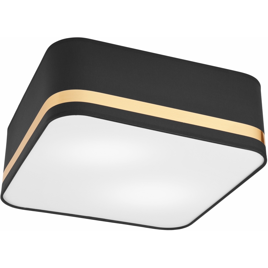 Loftlampe SIRJA SQUARE 2xE27/60W/230V 35x35 cm sort