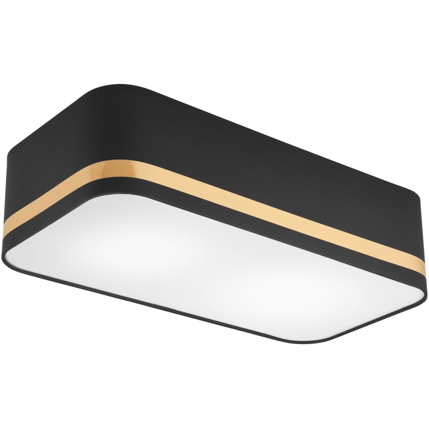 Loftlampe SIRJA SQUARE STRIPE 2xE27/15W/230V sort/guldfarvet