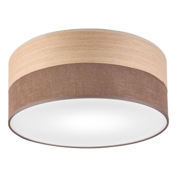 Loftlampe SIRJA WOOD 1xE27/15W/230V diameter 35 cm brun/eg