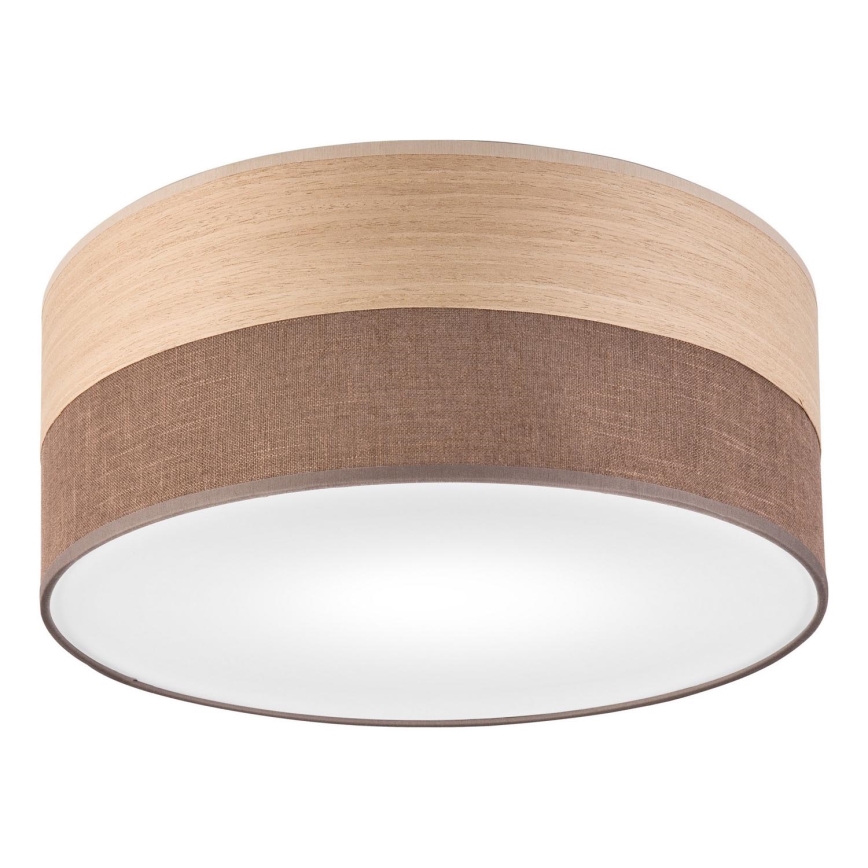 Loftlampe SIRJA WOOD 1xE27/15W/230V diameter 35 cm brun/eg