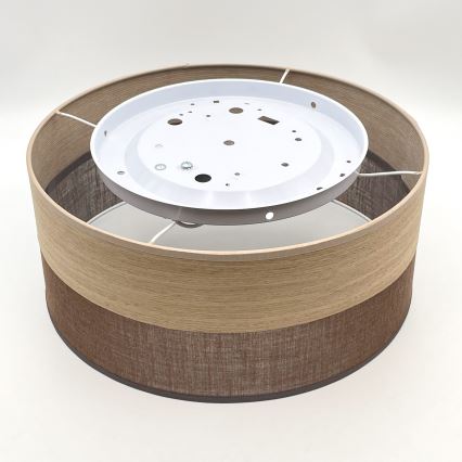 Loftlampe SIRJA WOOD 1xE27/15W/230V diameter 35 cm brun/eg