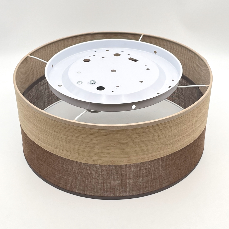 Loftlampe SIRJA WOOD 1xE27/15W/230V diameter 35 cm brun/eg