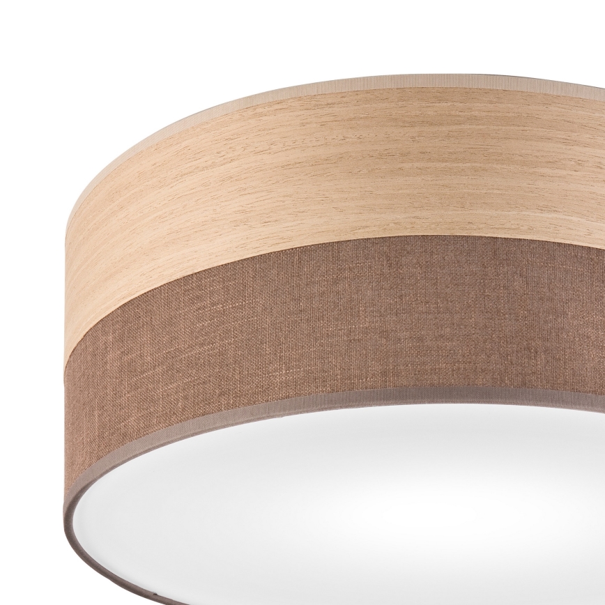 Loftlampe SIRJA WOOD 1xE27/15W/230V diameter 35 cm brun/eg