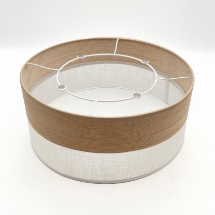 Loftlampe SIRJA WOOD 1xE27/15W/230V diameter 35 cm hvid/eg