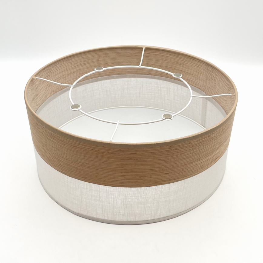 Loftlampe SIRJA WOOD 1xE27/15W/230V diameter 35 cm hvid/eg