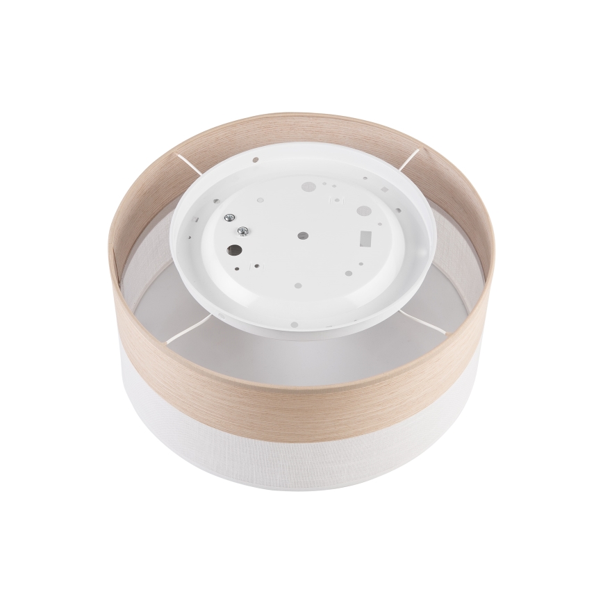Loftlampe SIRJA WOOD 1xE27/15W/230V diameter 35 cm hvid/eg