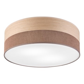 Loftlampe SIRJA WOOD 2xE27/15W/230V diameter 45 cm brun/eg