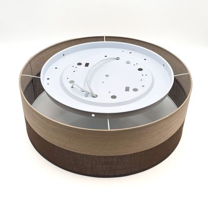 Loftlampe SIRJA WOOD 2xE27/15W/230V diameter 45 cm brun/eg