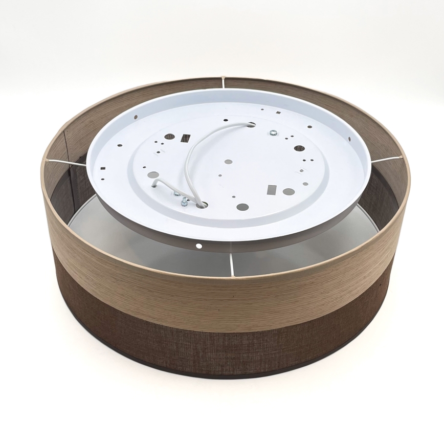 Loftlampe SIRJA WOOD 2xE27/15W/230V diameter 45 cm brun/eg